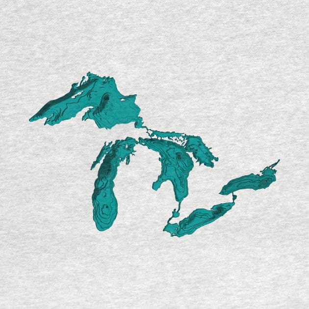 Great Lakes Depth by sandekel